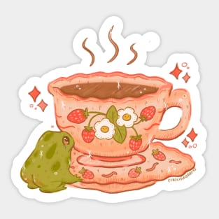 Teacup Froggy Sticker